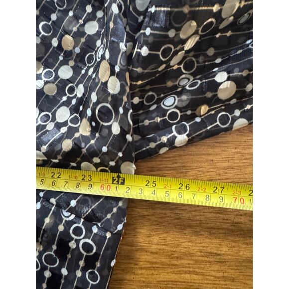 Studio 1940 Gold Black Sheer Open Front Blouse Size 26/28 Plus Size Black Blouse - Picture 6 of 9